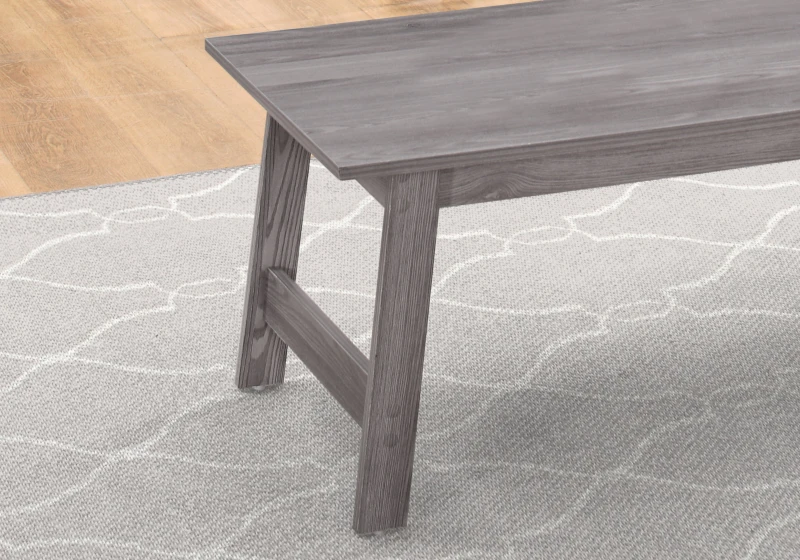 Monarch 3 Piece Modern Minimalist Wood-Look Coffee Table / Two Matching End Tables Set - Grey