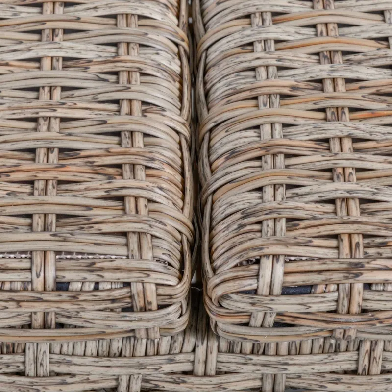 Outsunny Outsunny Rattan Wicker Coffee Side Table with Double Lift Top Design, Large Storage Space, Rust-Fighting Steel Frame for All Weather for Outdoor, Patio, Garden, Backyard, Brown