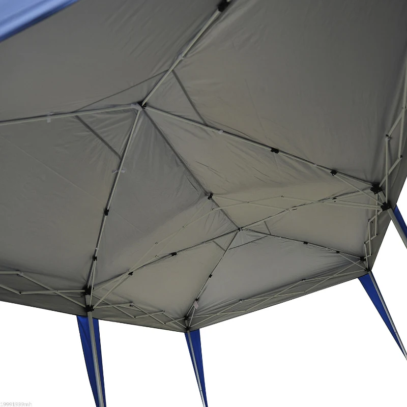 Outsunny 10'x20' Foldable Pop Up Party Tent Outdoor Patio Gazebo Canopy  Market Tent without Walls, Oxford Canopy (Blue)