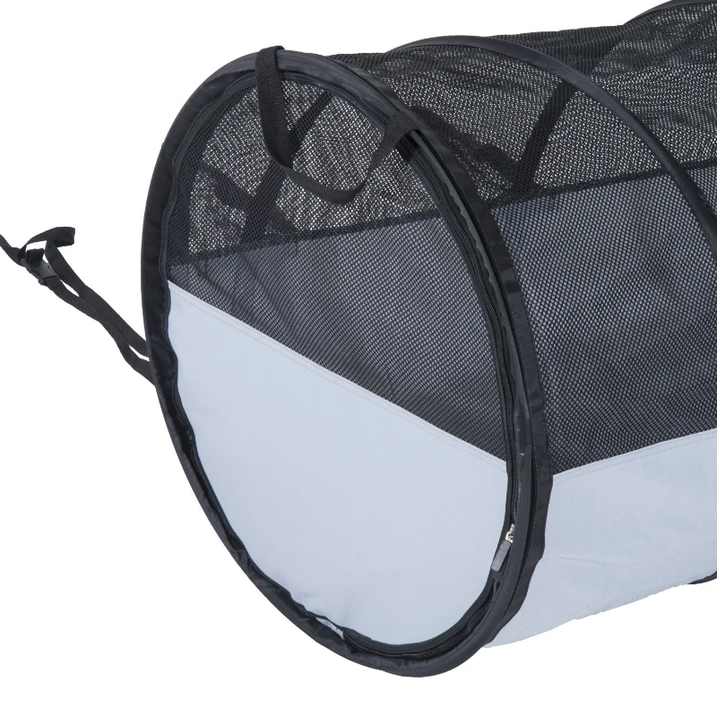 PawHut 24" x 47" Portable Pet Tube Car Travel Kennel Folding Cat Dog Safety Carrier