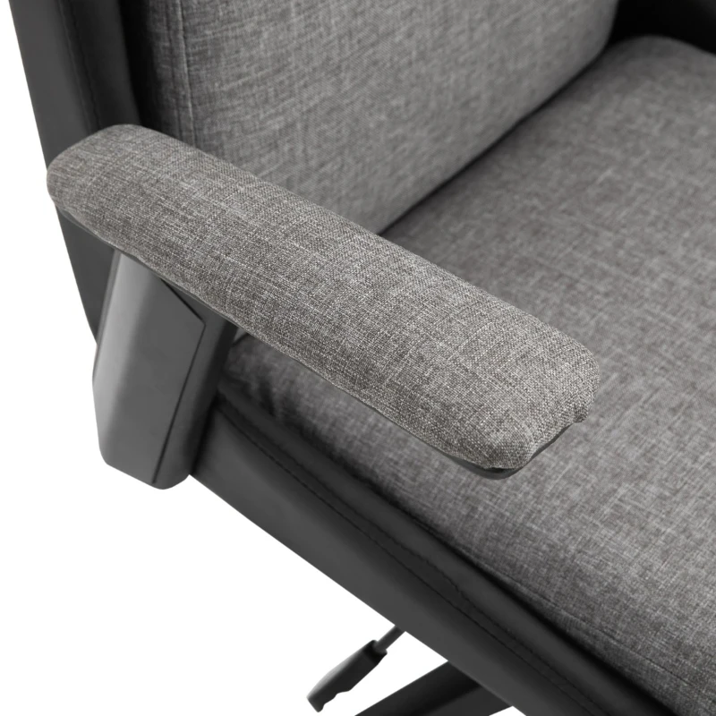 Vinsetto High Back Office Chair Computer Swivel Rolling Task Chair with Height Adjustable Comfortable with Armrests, Black/Deep Grey