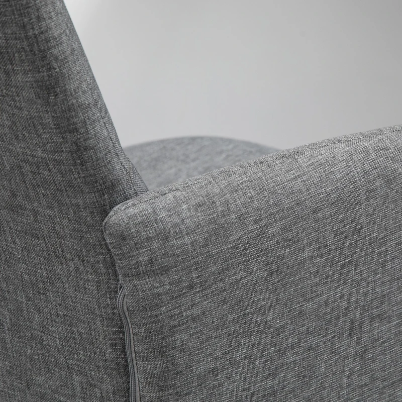 Vinsetto High Back Office Computer Chair with Breathable Fabric, Padded Armrest, and Swivel Wheels - Grey