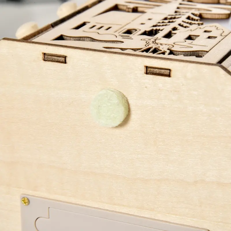 HOMCOM Christmas Advent Calendar, Light Up Table Xmas Wooden Holiday Decoration with Countdown Drawers and Village, for Kids and Adults, Natural