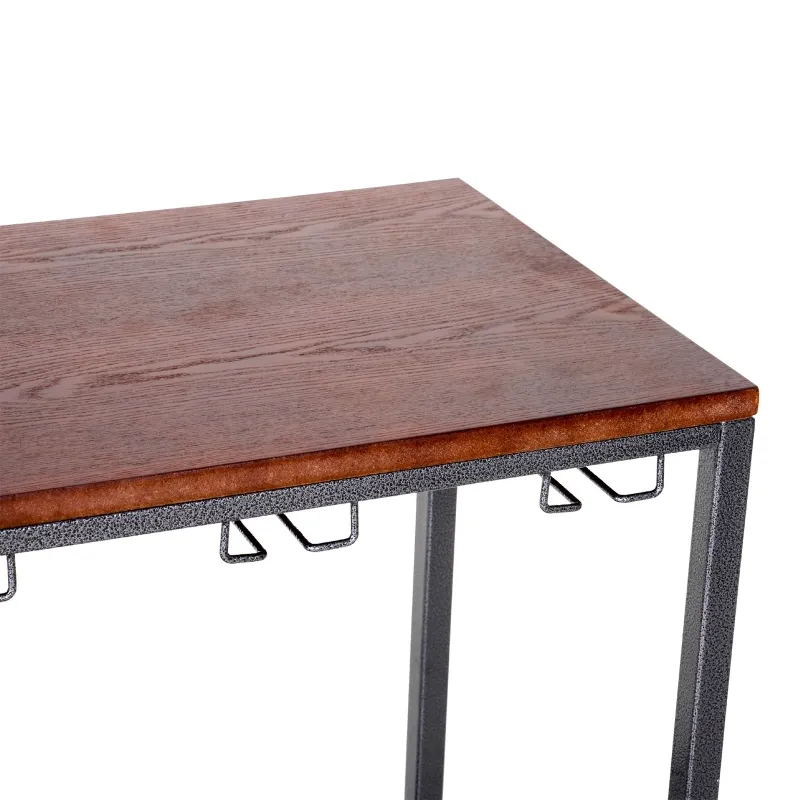 HOMCOM Industrial 40 Bottles Wine Rack w/ Stemware Storage Wood Free-standing Displayer