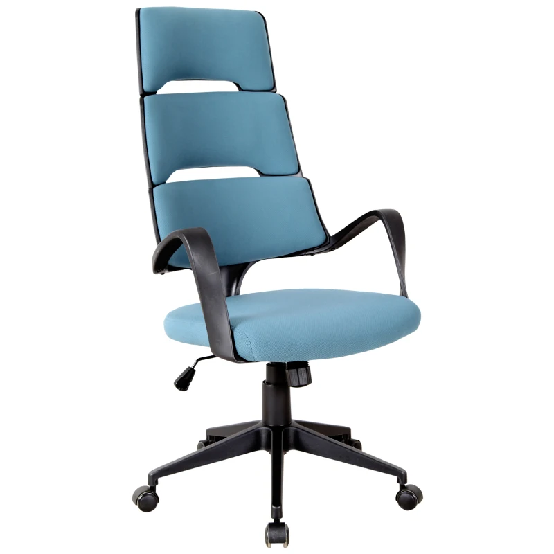 Vinsetto High Back Office Chair Fabric Executive Seat Swivel Desk Task Chair Swivel Fabric Seat Blue/Black
