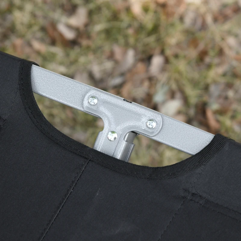 Outsunny Folding Camping Cot Portable Outdoor Sleeping Bed w/ Carrying Bag Black