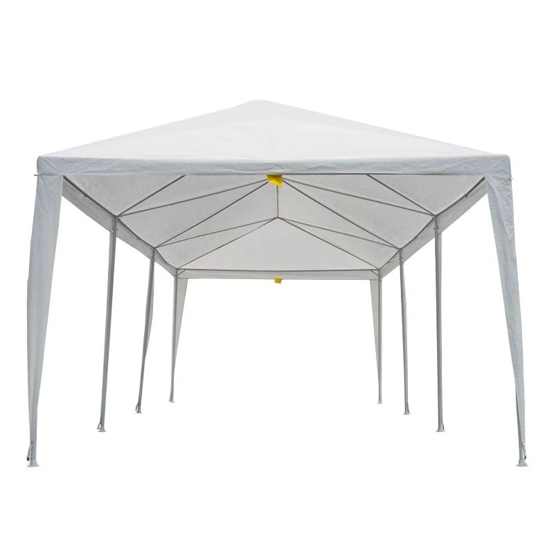 Outsunny 10X30ft Gazebo Canopy Party Tent Outdoor Event Sunshade Portable with 5 Removable Sidewalls White