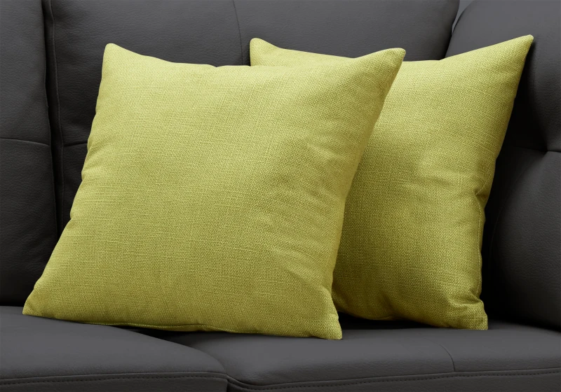 Monarch 18" x 18" Patterned Decorative Throw Pillow (Set of 2) - Lime Green