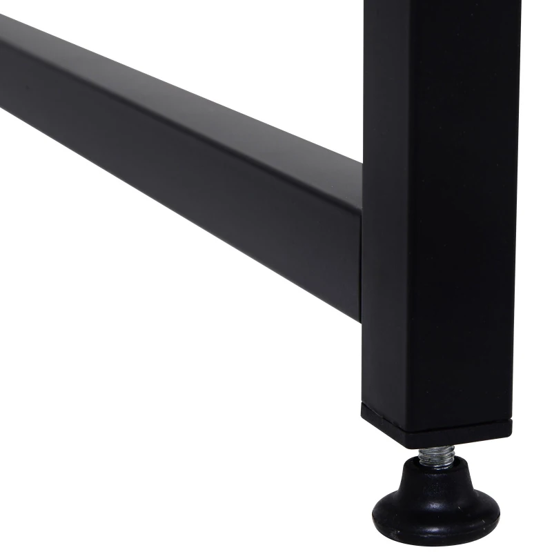 HOMCOM 2 Piece 65" Computer Desk Set Free-Combination Home Office Furniture Black