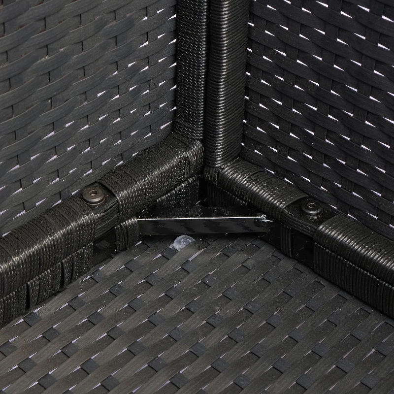 Outsunny 3 Pieces Wicker Patio Furniture Set, Rattan Bistro Set with Coffee Table and Cushions, Outdoor Conversation Set for Garden, Porch, Balcony, White