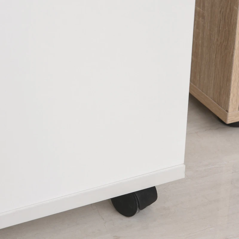 Vinsetto Multifunction Office Filing Cabinet Printer Stand with 2 Drawers, 2 Shelves, & Smooth Counter Surface, White