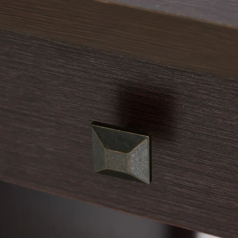 HOMCOM Vintage Executive Computer Desk, Home Office Work station, Student Table with Cabinet & 3 Drawers for Hanging Files, Brown