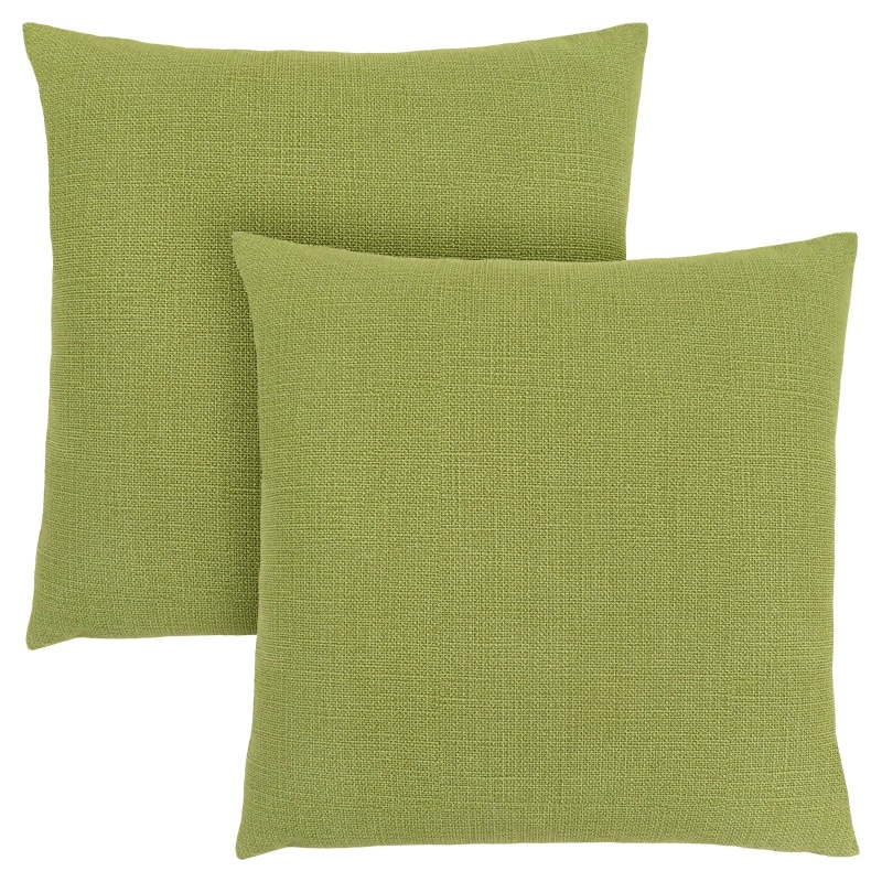 Monarch 18" x 18" Patterned Decorative Throw Pillow (Set of 2) - Lime Green