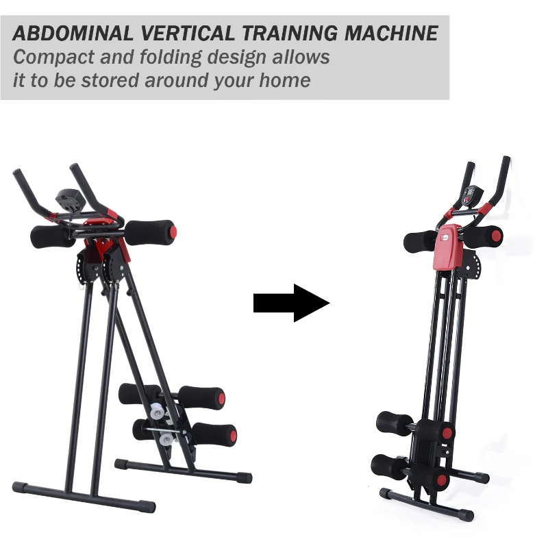 Soozier Ab Crunch Trainer Core Workout Exercise Adjustable Foldable Black