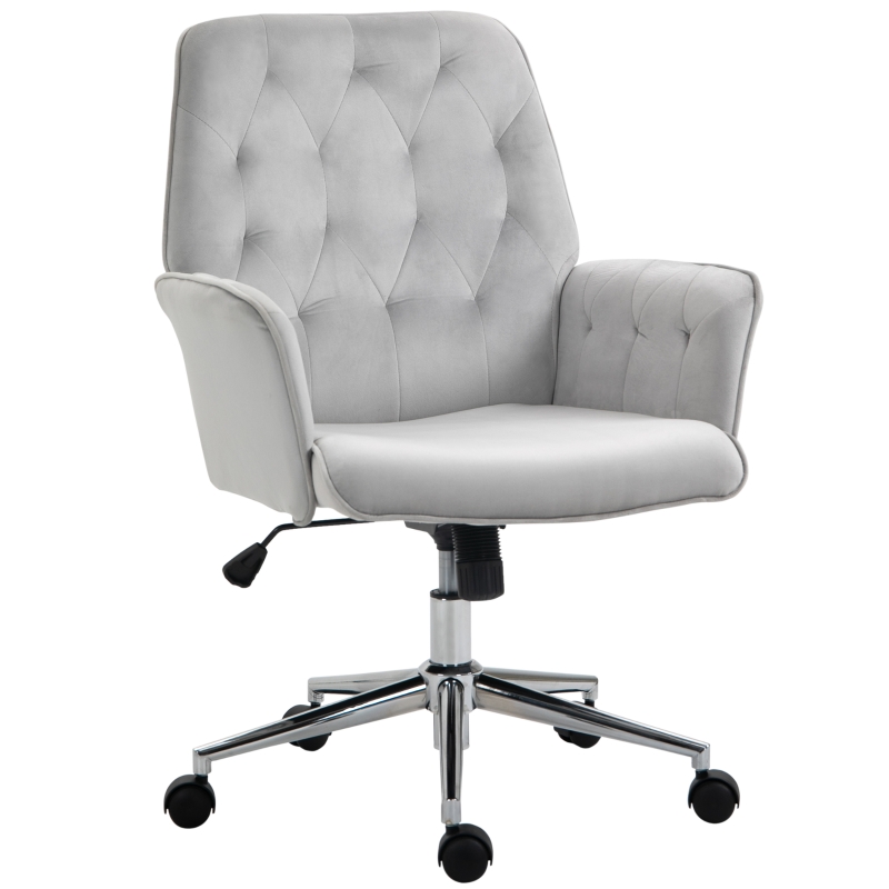 Vinsetto Modern Tufted Home Office Chair Executive Seat with Lumbar Support and Arms