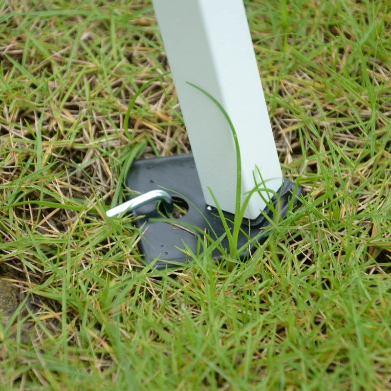 Outsunny 10x10ft Pop Up Tent Outdoor Canopy Event Sunshade Shelter w/ Slant Leg and Carrying Bag White