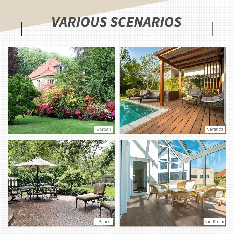 Outsunny Set of 2 Rattan Wicker Patio Dining Chairs with  Backrest Adjustable and Folding Design, Outdoor Recliner Set for Garden, Backyard, Lawn, Balcony, Mixed Gray