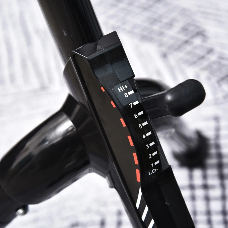 Soozier Stationary Exercise Bike with Deluxe Design Triangular Stand with Adjustable Resistance 28lbs Flywheel Phone Pad and Bottle Holder and LCD Monitor for Home Cardio Workout Fitness