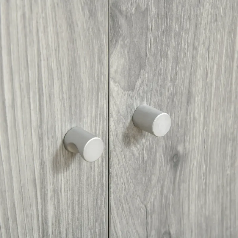 PawHut Cat Litter Box Enclosure Washroom Cave House Decorative End Table Wooden Cabinet Indoor with Magnetic Door Slide-out Board White