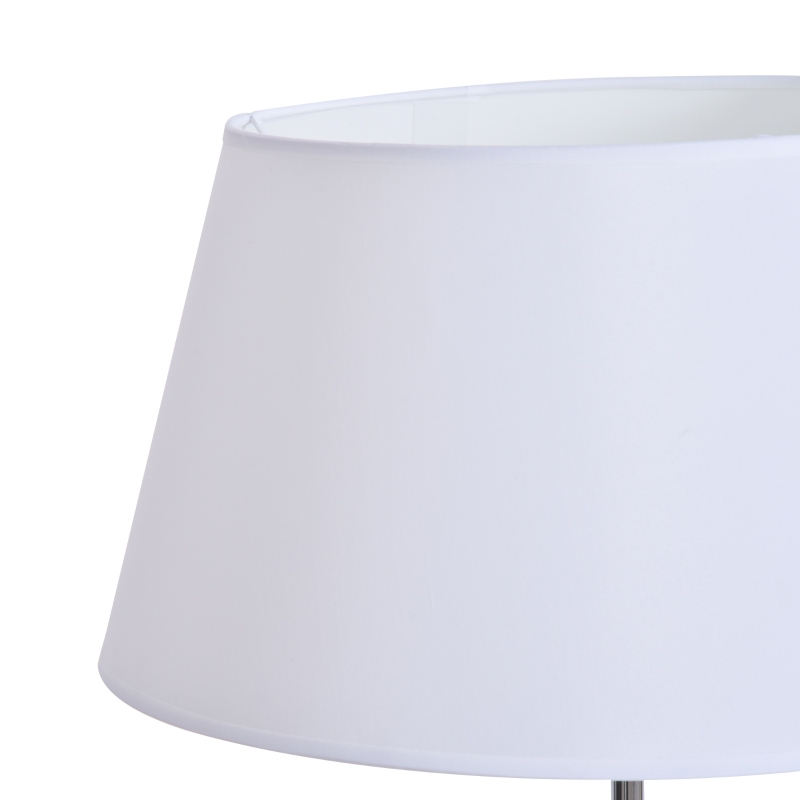 HOMCOM Modern Floor Lamp with Wood Legs Extra Shelf E26 Base for Living Room Bedroom