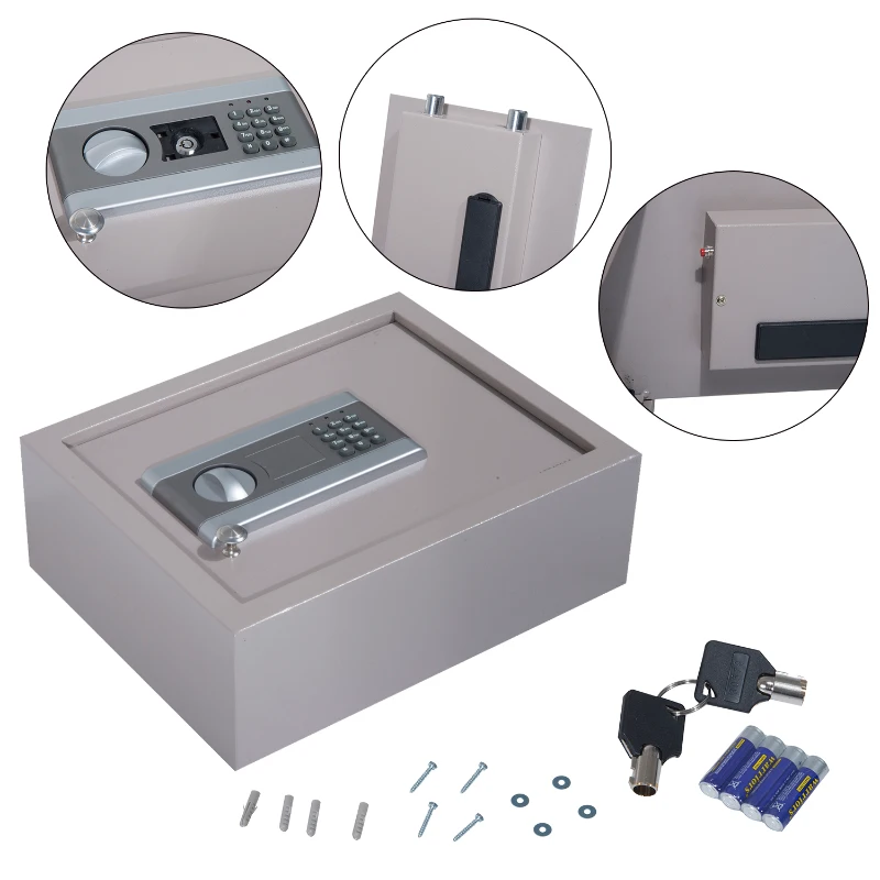HOMCOM Security Safe Box Home Hotel Digital Electronic Jewelry Gun Cash Lock Key