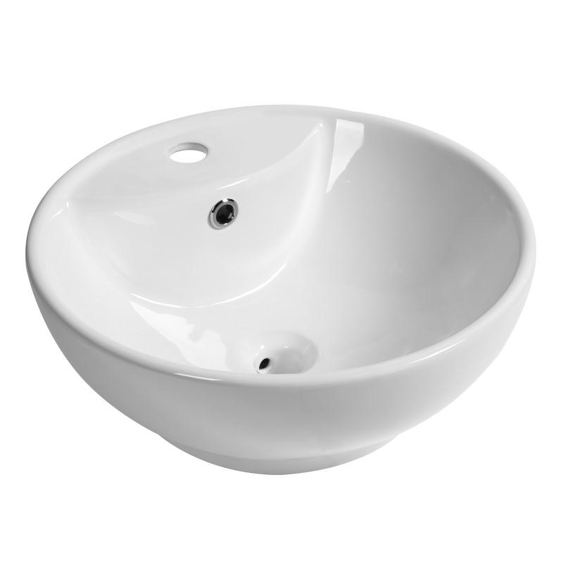 kleankin Porcelain Art Basin Above Counter Ceramic Bathroom Vessel Vanity Sink