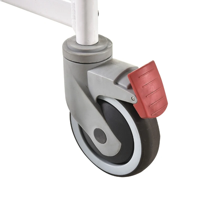 HOMCOM Personal Mobility Assist Bedside Commode Toilet Chair with 30° Reclining Backrest & Four Rolling Wheels