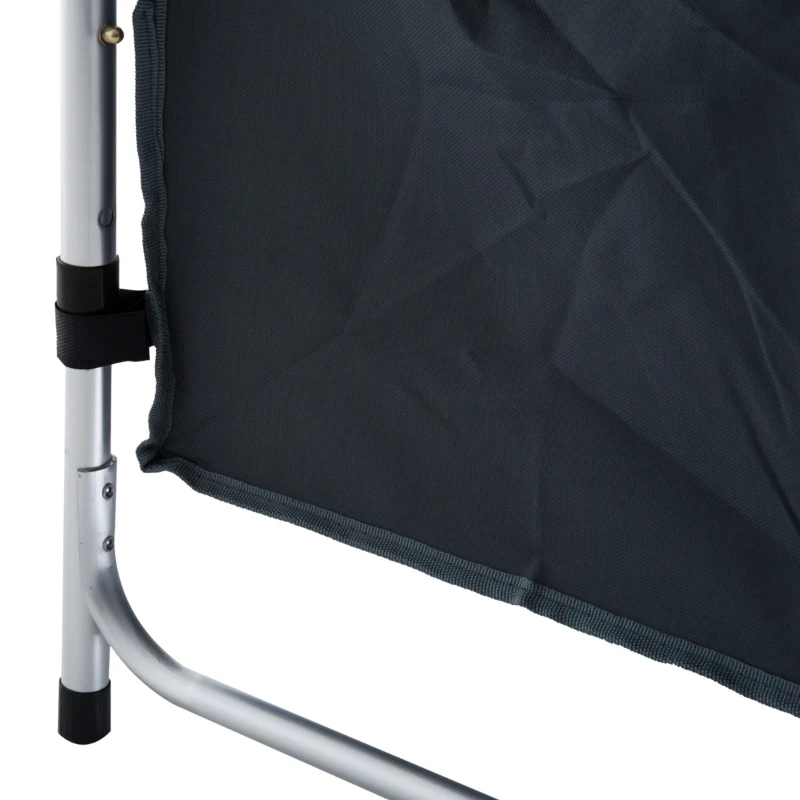 Outsunny 47" Portable Camping Table Aluminum Picnic Folding Camping Table with Carrying Handle and Storage Organizer