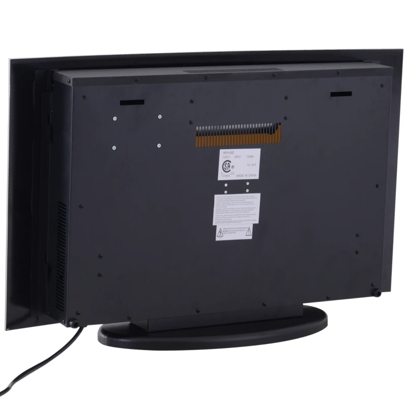 HOMCOM Wall Mounted / Free Standing Electric Fireplace 750W/1500W Black