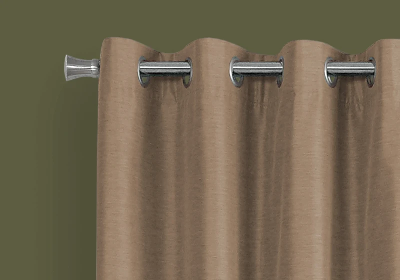 Monarch 52" x 84" Room Darkening Curtain Panels (Set of 2), Textured Finish - Brown