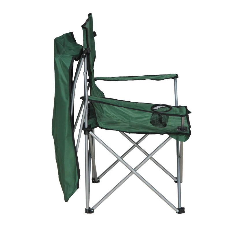 Outsunny Folding Canopy Chair Outdoor Camp Picnic Portable Armchair Sunshade