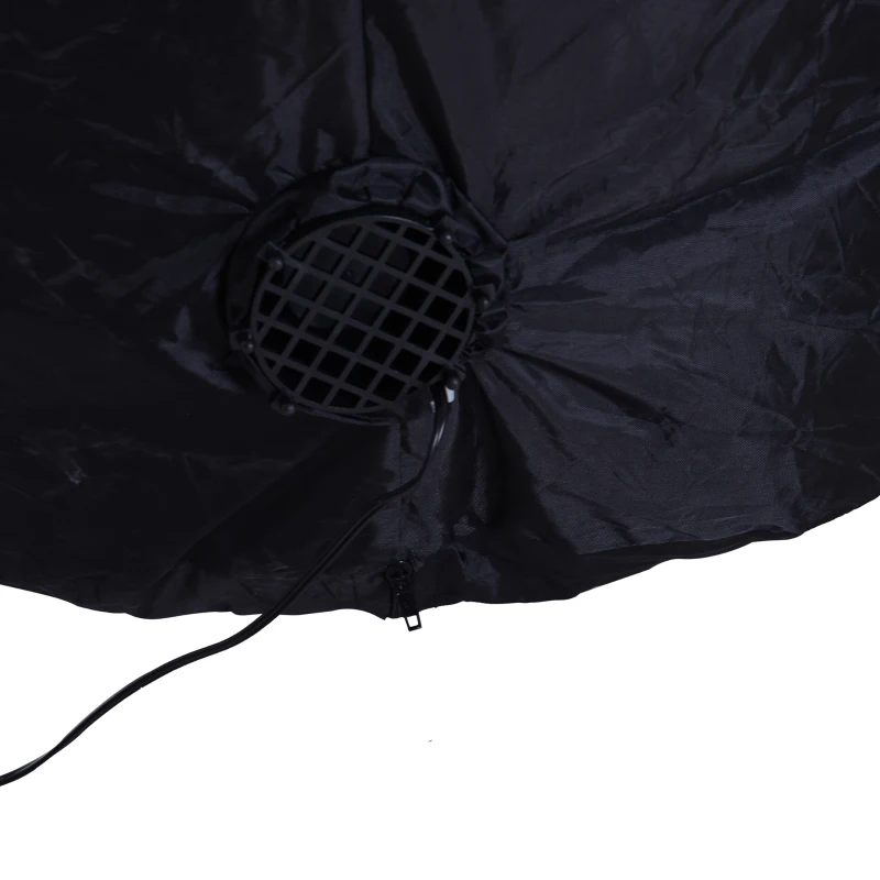 HOMCOM 8FT Tall Inflatable Santa Holding Gift Box Outdoor Lighted Airblown Christmas Decoration Holiday Lawn Yard Decor