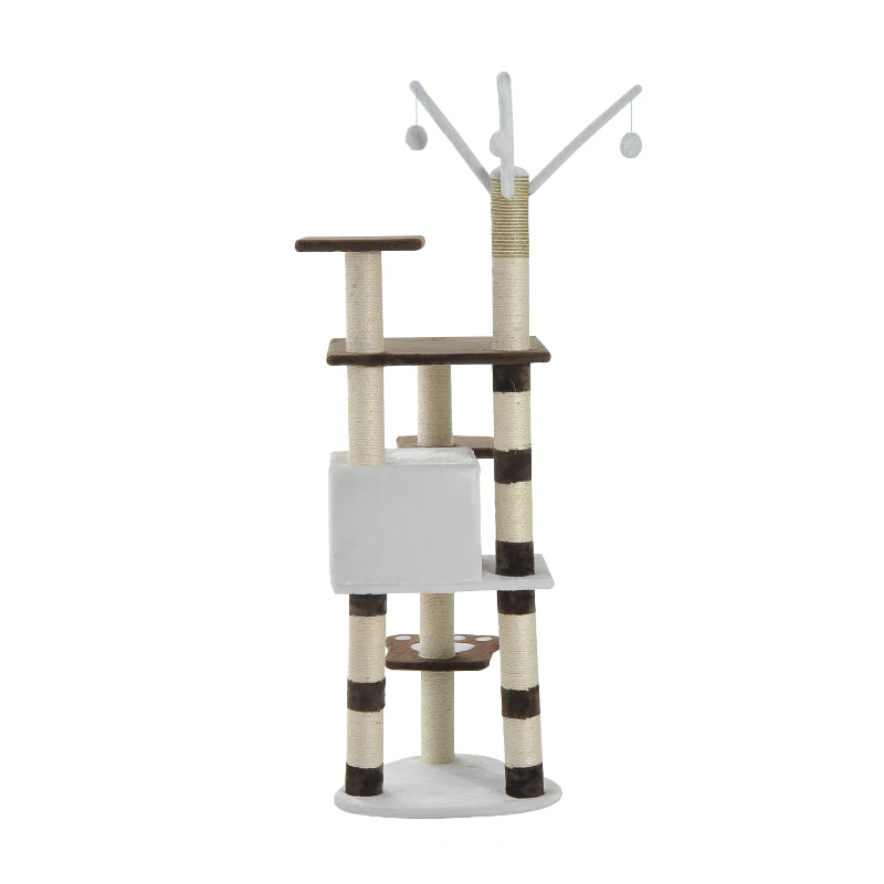 PawHut New 68" Cat Tree Scratcher House Condo Furniture Scratching Post Cando