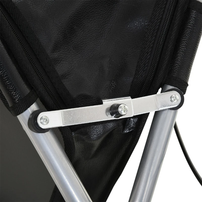 HOMCOM Steel Walker for Seniors, Three Wheel Adjustable Height Rollator with Handbrakes and Storage Bag