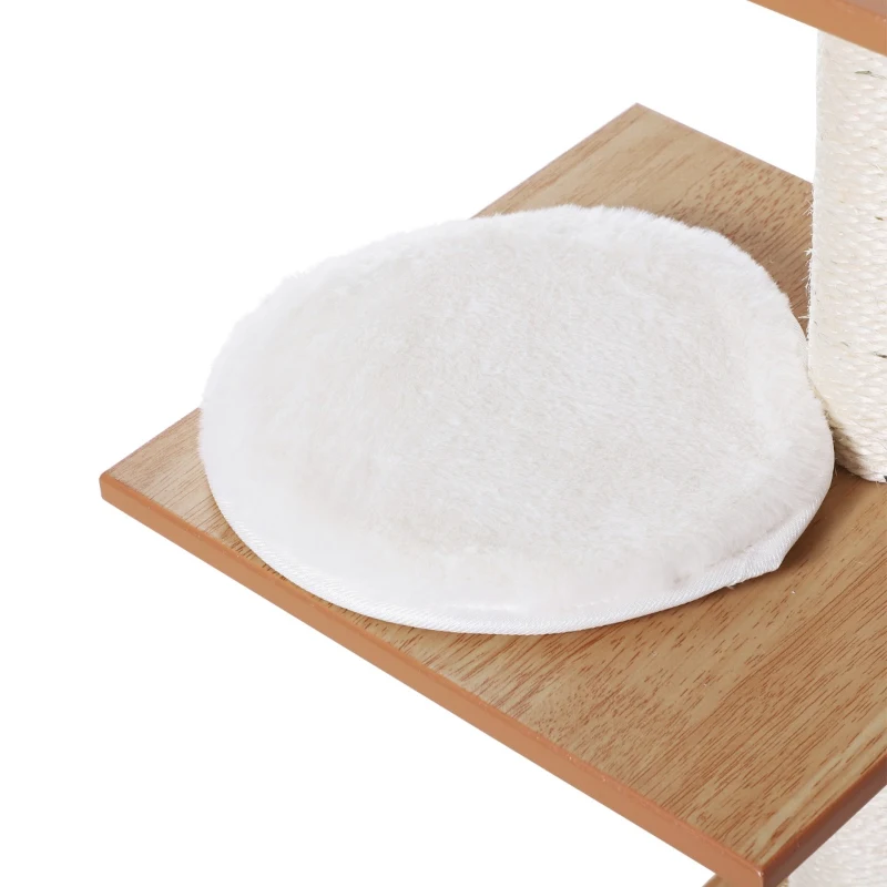 PawHut Cat Furniture Kitten House with Scratching Post Condo Activity Center and Cushion