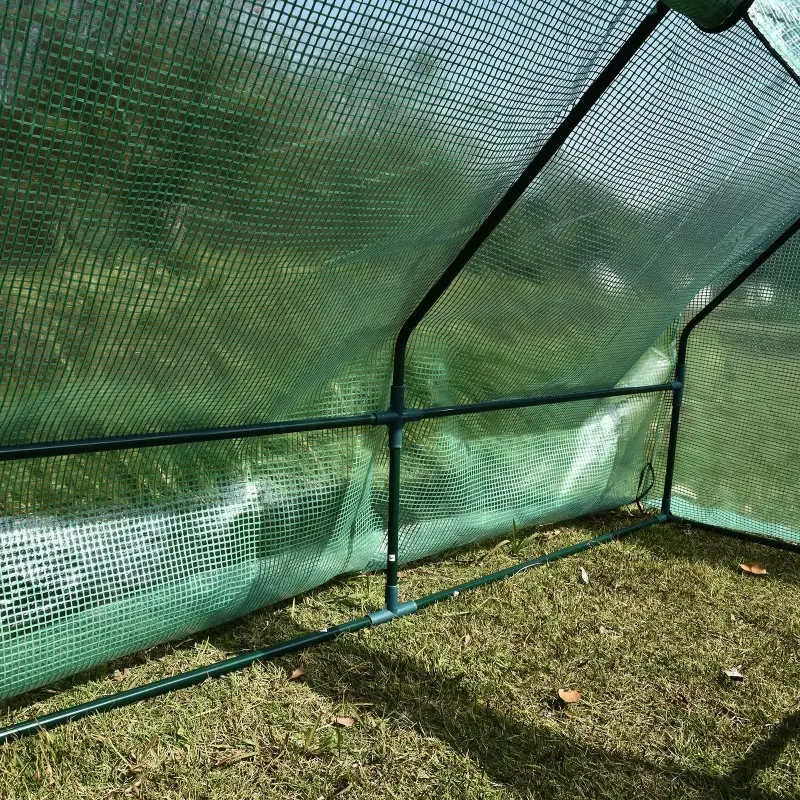 Outsunny 6' x 3' x 3' Mini Greenhouse with Zippered Doors & Roll-up Windows, Portable Plant Hot House with Durable PE Cover, Water Resistant, UV Protected for Outdoor Flowers, Vegetables, Green