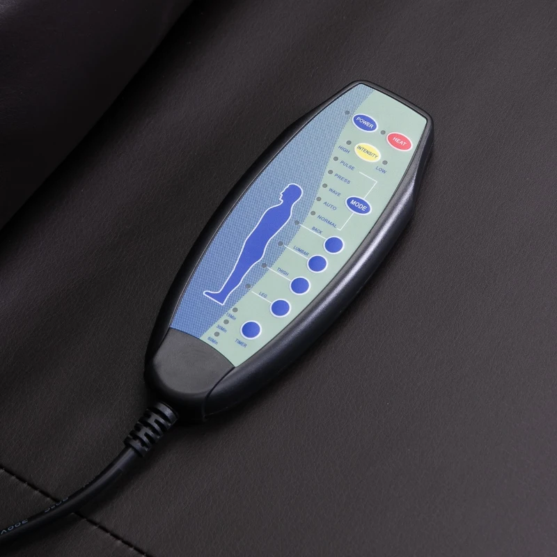 HOMCOM Luxury Faux Leather Heated Vibrating 8 Point Massage Recliner Chair with 360 Swivel and Remote, Dark Brown