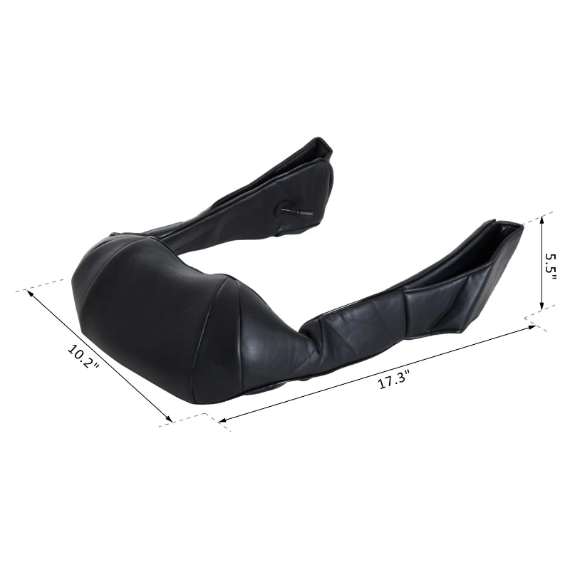 HOMCOM Neck and Shoulder Massager 8 Deep Kneading Shiatsu Massager Adjustable Intensity with Heat Black