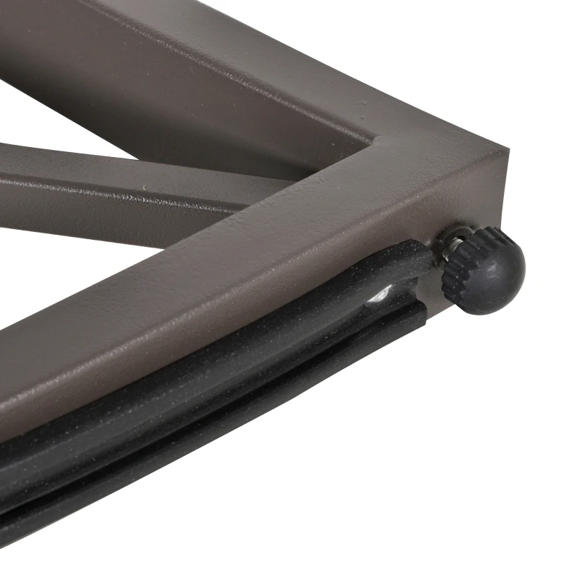 Outsunny 3-Piece Patio Bistro Set Outdoor Rocking Coffee Table Chair Set with Curved Base, Soft Cushions, Steel Frame, Beige