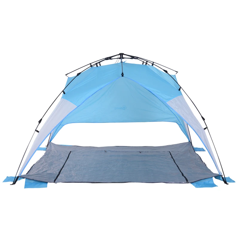 Outsunny Portable Automatic Pop Up Beach Tent UV Protection w/ Carry Bag