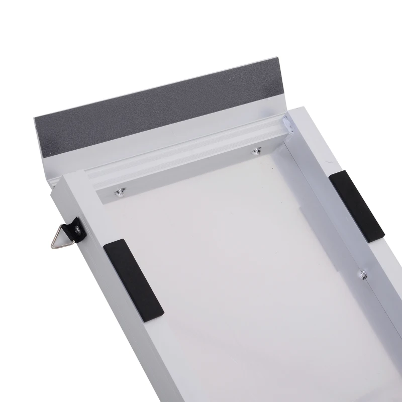 PawHut 84 Inch Bi-fold Pet Ramp Dog Ladder Portable Lightweight Aluminum Alloy, Black