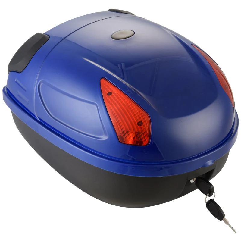 HOMCOM Motorcycle Trunk Tour Tail Box Luggage Storage Case  17L Capacity