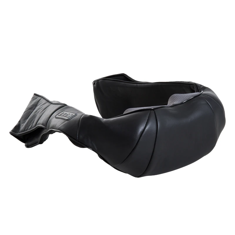 HOMCOM Neck and Shoulder Massager 8 Deep Kneading Shiatsu Massager Adjustable Intensity with Heat Black