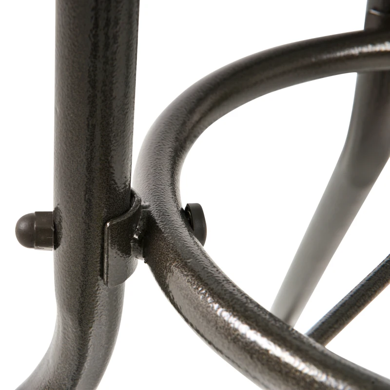 Outsunny Rattan Wicker Patio  Bar Chair Set UV Resistant Garden Furniture Set Outdoor & Indoor w/ Glass & Umbrella Hole Table, Brown