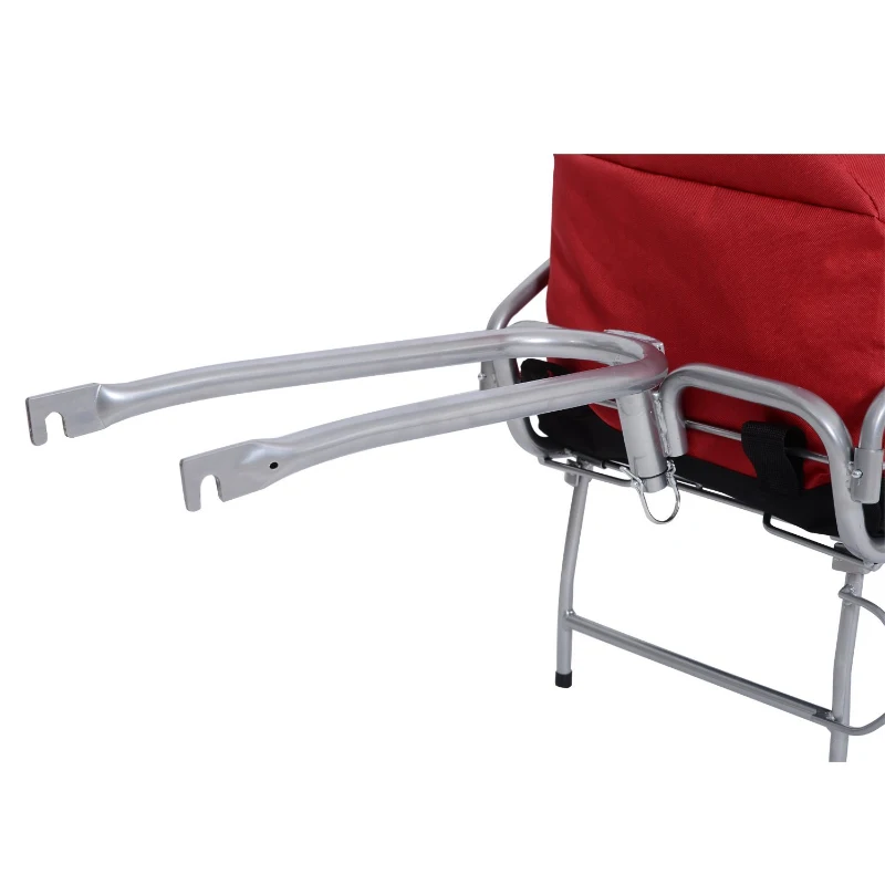 Aosom Single Wheel Foldable Bicycle Cargo Trailer - Red