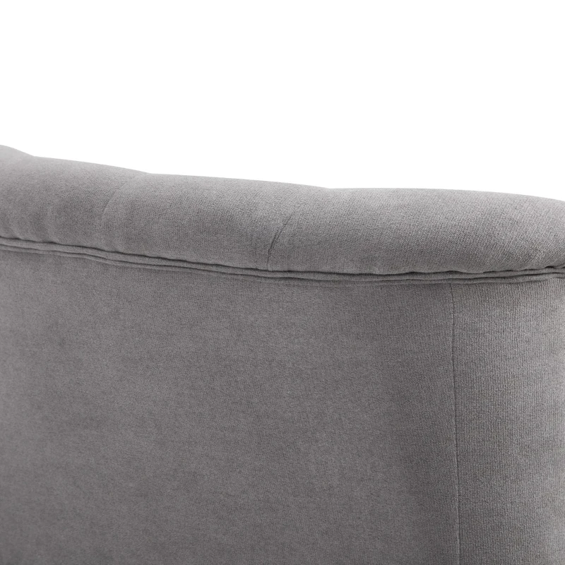 HOMCOM Linen Fabric Manual Recliner with Vibrating Massage and Wired Remote Control, Light Grey