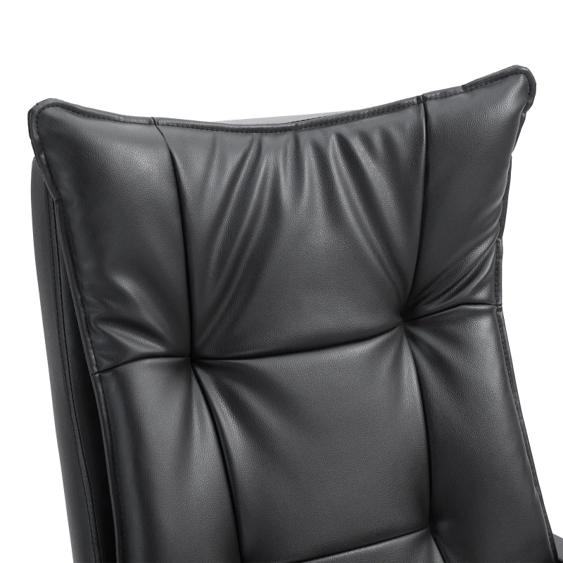 Vinsetto Ergonomic Office Chair with Footrest Black