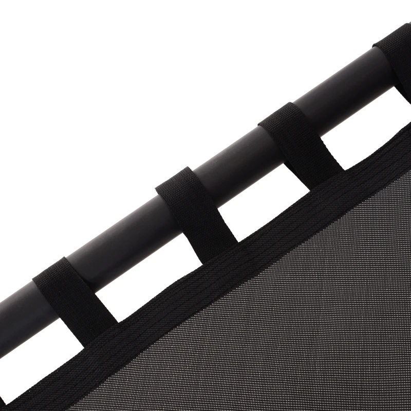 HOMCOM Hanging Tree Swing Outdoor Rope Swing Flying Platform Kids Backyard Playground Rectangle Hammock Heavy Duty Black