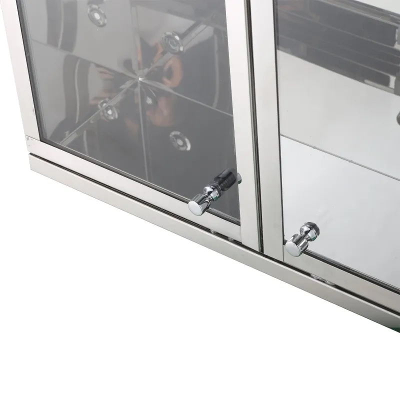 HOMCOM Vertical 24" x 16" Stainless Steel Bathroom Wall-Mounted Glass Medicine Cabinet