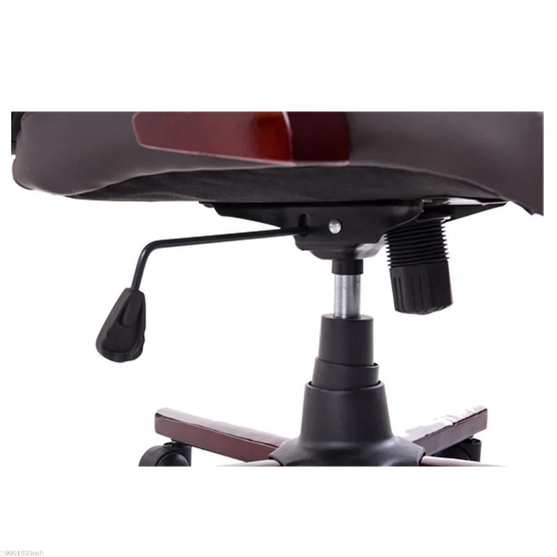 HOMCOM PU / Wood High-Back Executive Swivel  Computer Office Chair, Brown 